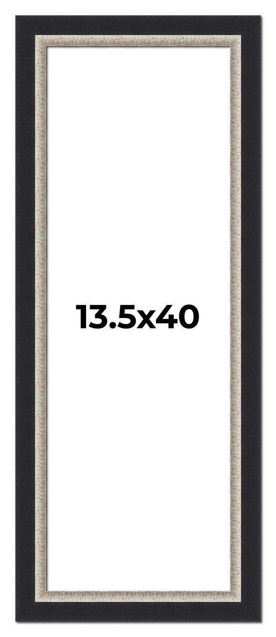 Panoramic Embellished Black Picture Frame - UV Acrylic, Foam Board Backing, Hanging Hardware